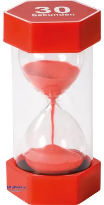 Obrázok produktu pre EDUPLAY 120604 Mega Sanduhr 30 s, Ø 8,4 x 16 cm, rot