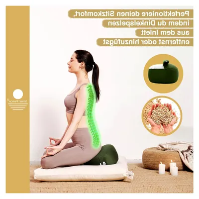 Produktbild von Yogakissen Meditationskissen aus 100% Baumwolle mit Bio-Dinkelfüllung