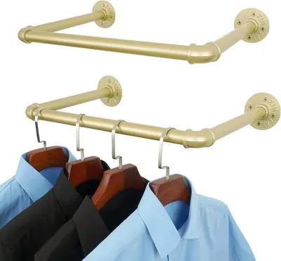 Zdjęcie produktu dla Solidchoice - Industrialna stojak na ubrania, 52 cm - Wytrzymały wieszak ścienny