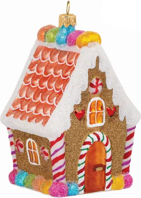 Produktbild von Lebkuchenhaus-Weihnachtsdekoration, Lebkuchen-Weihnachtsbaumschmuck aus Kunstharz, Hängende Ornamente für den Baum, Weihnachtsfeier, Heimdekoration