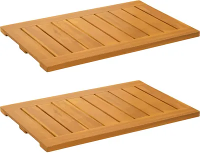 Produktbild von vidaXL Badematte Uni Braun 60 x 40 cm Massives Akazienholz
