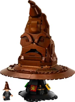 Produktbild von LEGO Harry Potter Der Sprechende Hut, Hogwarts-Modell für Erwachsene, Film-Geschenk für Frauen, Männer, Mama und Papa, mit zufälligen 31 Klangkombinationen, sortiert dich in dein Hogwarts Haus 76429