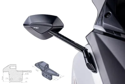 Immagine prodotto di PUIG 9574N Z2 Specchio retrovisore per YAMAHA T-MAX 530 Nero