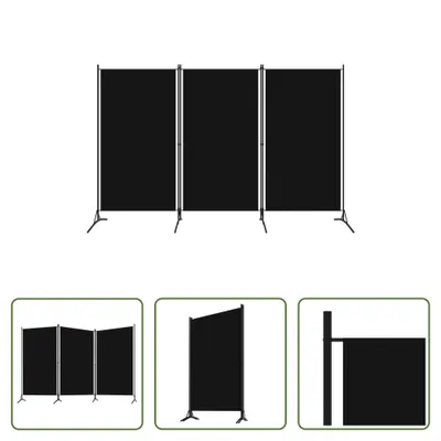 Immagine prodotto di The Living Store Divisorio 3 pezzi nero 260x180 cm