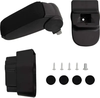 Image de Accoudoir de voiture noir 12x37x(31-48) cm ABS