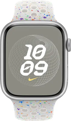 Immagine prodotto di Apple MUV03ZM/A Cinturino Nike Sport per Apple Watch 45 mm S/M Alluminio Bianco