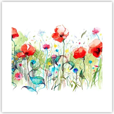 Produktbild von Poster - Poster ohne Rahmen - Blumen Wiese Blatt Natur - 40x40 cm - Wand Bild - Wanddeko - Wandbilder - Kunstposter - Wandposter - Bilder - Kunstdruck - Wanddekoration - Wandbild - P2XAC40x40-3076