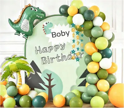Produktbild von Geburtstag Deko Dinosaurier - Buntes Party Set mit Luftballons für Kinder & Feiern