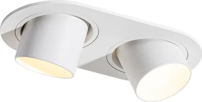 Zdjęcie produktu dla QAZQA – nowoczesny okrągły reflektor do zabudowy, biały GU10 35 mm, obrotowy, 2-punktowy – Installa I salon I sypialnia – aluminium okrągły I owalny – przystosowany do LED GU10
