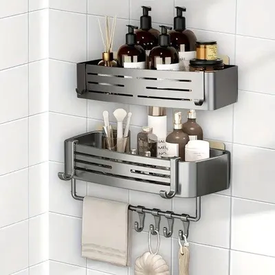 Produktbild von Badkamer-Muurrek, zuignap, stootvrij, WC- und Waschtisch-Abstellregal
