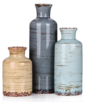 Immagine prodotto di Elzusha - Set di 3 vasi in Vetroceramica per fiori