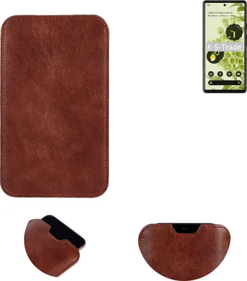 Produktbild von K-S-Trade Schutzhülle Handyhülle kompatibel mit Google Pixel 6 Handytasche Kunstleder Sleeve in braun