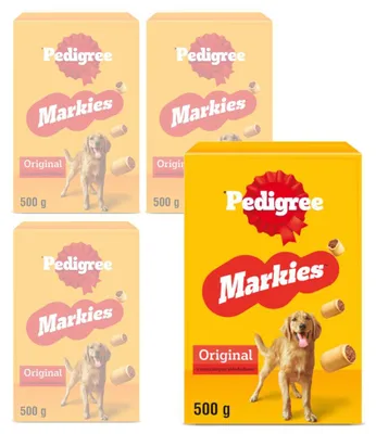 Zdjęcie produktu dla Pedigree Markies 4x500g Przysmak Dla Psa Kruche Ciasteczka Z Kością Szpikową