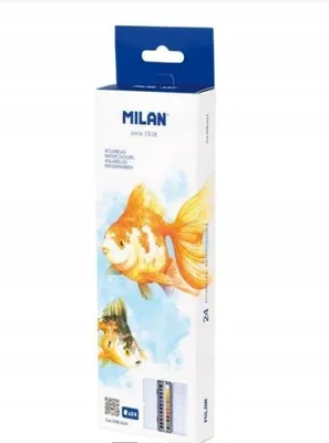 Produktbild von MILAN Aquarellfarben in Näpfchen, 24 Farben, Künstlerqualität