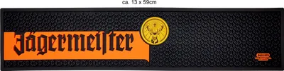 Produktbild von Jägermeister Barmatte Gummimatte Bar Unterlage schwarz orange gelb ca. 13 x 59cm