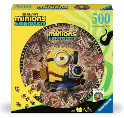 Produktbild von Minions rundes Puzzle, 500 Stü ck