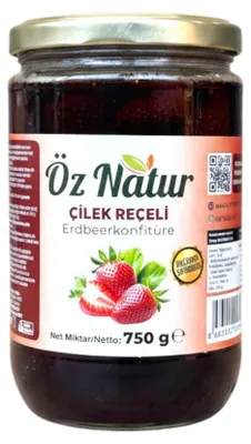 Produktbild von Öz Natur | Erdbeerkonfitüre Türkischer Art 720g
