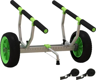 Produktbild von Bootswagen. verstellbare Breite. bis 100 kg belastbar. Aluminium. schwarz+grš¹n. 79 x 72.5 x 42 cm