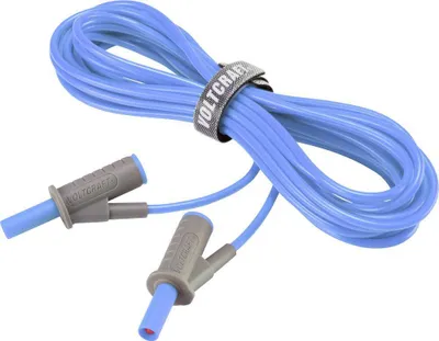 Produktbild von VOLTCRAFT MSB-501 Sicherheits-Messleitung Lamellenstecker 4 mm Lamellenstecker 4 mm 5.00 m Blau 1 St.
