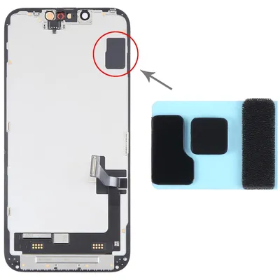 Immagine prodotto di Adesivo nero LCD per iPhone 14 / 14 Plus di Apple Riparazione di parti di ricambio