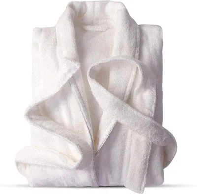 Immagine prodotto di Uniqoos® Accappatoio corto da donna S/M – morbido accappatoio con cintura, vestibilità comoda, color crema – ideale dopo la doccia, la sauna e per rilassarsi