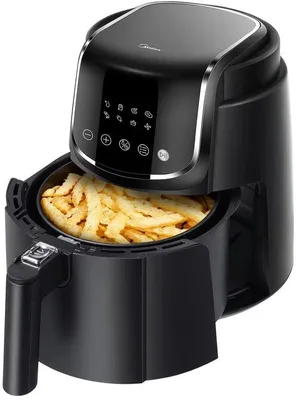 Image de Friteuse à air chaud 4 L, 1 500 W, 35-200 °C, écran tactile LED, 27 x 31 x 38 cm