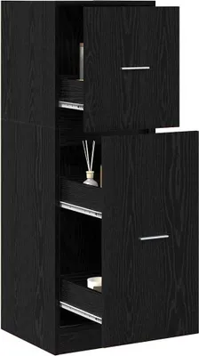 Image de Cabinet de Pharmacie Chêne noir 40 x 41 x 118 cm