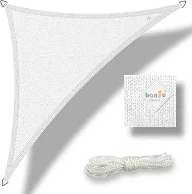 Produktbild von hanSe Marke Sonnensegel Sonnenschutz Schattensegel UV-Schutz Dreieck 3x3x3m Weiß