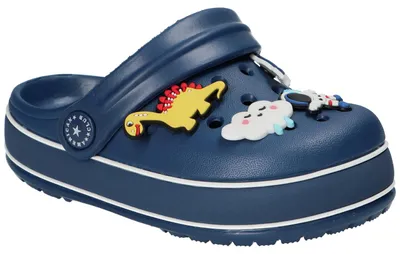 Produktbild von American Club NH215, Kinder Clogs EVA leicht Badeschuhe mit Ansteckern bequem, Navy 30