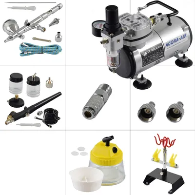 Produktbild von Agora-Tec® Airbrush Komplett-Set EXPERT VI.3