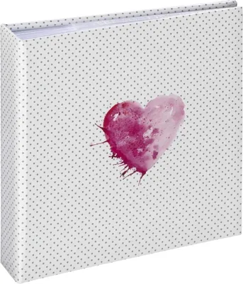 Produktbild von Einsteckalbum für 100 Fotos - Fotobuch mit Herzmotiv für Hochzeit, Geburt, Geburtstag