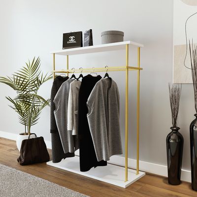Skye Decor, Wuppertal L669, Kleiderschrank, Gold, 100 x 40 x 170 cm