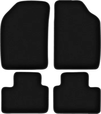 Zdjęcie produktu dla Dywaniki welurowe do Lancia Ypsilon I hatchback (1996-2003) - czarne dywaniki samochodowe BASIC komplet (4 szt.)