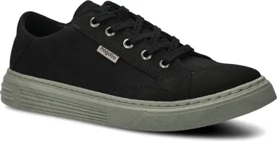 Produktbild von NAGABA Sneaker Herren Halbschuhe Echtleder für Herbst Frühling Schwarz, 41