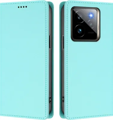 Produktbild von Handyhülle für Realme GT 7 Pro, Kunstleder Klapphülle Stoßfeste Magnetische Hülle mit Ständer Türkis