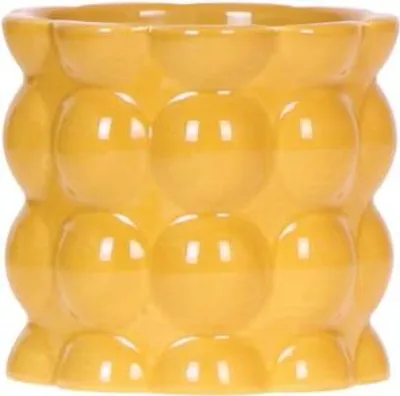 Produktbild von Kolibri Home | Baumwolle Shine Übertopf - Yellow - Ø9cm