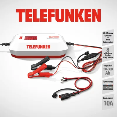 Immagine prodotto di Caricabatteria per auto Telefunken TL10 12V/24V PIOMBO-ACIDO,WET/AGM/EFB/GEL