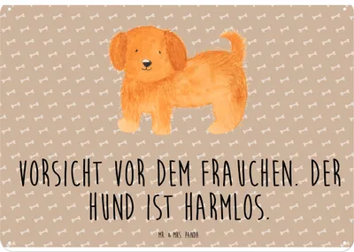 Produktbild von Mr. & Mrs. Panda tafel Hund Flauschig DIN A4 - Hundeglück - Geschenk, Retro Blechschild, Schild, Wandbild, Metallbild, Hundeliebe, Niedlich, Witzig, Sprüche, Hunde