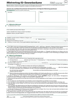 Produktbild von Mietvertrag für Gewerberäume A4 3 Blatt Packung mit 50 Stück