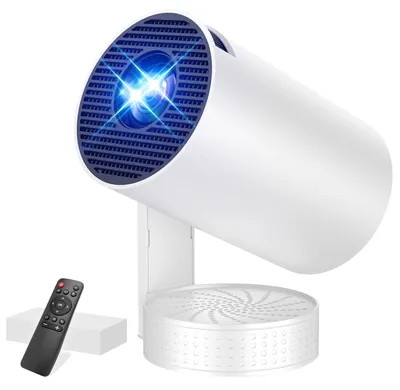 Image de Projecteur Beamer portable - 200 lumens de luminosité - Résolution 4K - Technologie LED - Idéal pour un cinéma maison