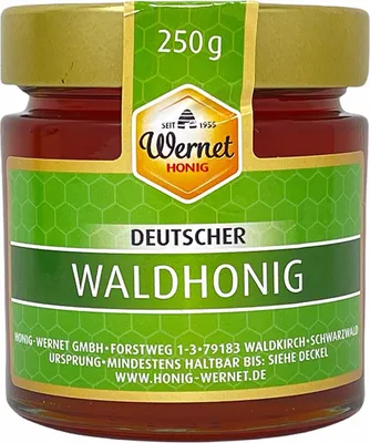 Produktbild von Honig Wernet Deutscher Waldhonig – Traditioneller Imkerhonig aus dem Schwarzwald 250g
