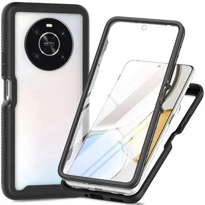 Immagine prodotto di Custodia per Huawei Honor X9, paraurti con protezione dello schermo incorporata Custodia protettiva a 360° per tutto il corpo, nero