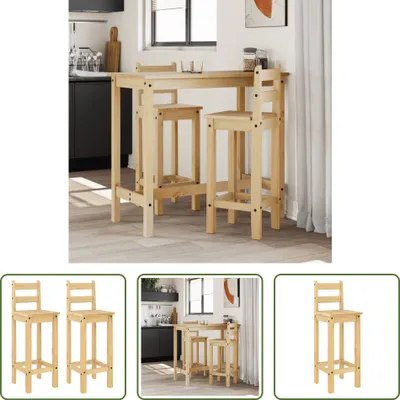 Produktbild von The Living Store Barstühle 2 Stk. Massivholz Kiefer