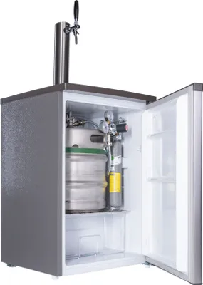 Produktbild von Komplette Bierbar / Zapfanlage für max. 30l Fass Silber/Grau Flachkeg(A) 2Kg Co²