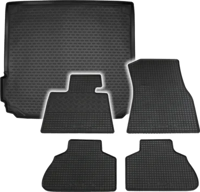 Produktbild von Gummi Kofferraumwanne + Fußmatten Set für BMW X5 G05, Bj. 2018-