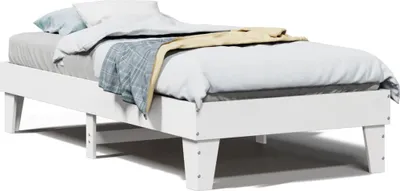 Produktbild von vidaXL Massivholzbett ohne Matratze Weiß 90x190 cm Kiefernholz