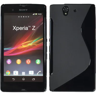 Produktbild von PhoneNatic Case kompatibel mit Sony Xperia Z - schwarz Silikon Hülle S-Style + 2 Schutzfolien