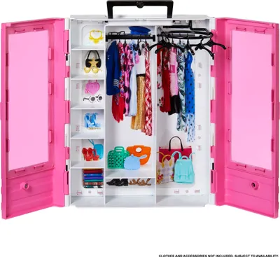 Produktbild von Barbie Fashionistas Kleiderschrank, Barbie Möbel, Barbie Zubehör