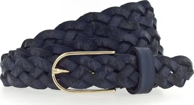 Produktbild von Vanzetti Leder Gürtel Braided Women's Belt W110 Navy dunkelblau