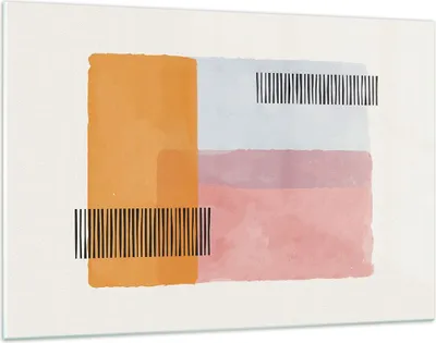 Produktbild von Bilder auf glas - Einteilig - Aquarell Rechtecke Linien - 120x80cm - Glasbilder - Wandbilder - Bilder - Wanddekoration aus Glas - Glas Bilder - Wandbild auf Glas - GAA120x80-4669